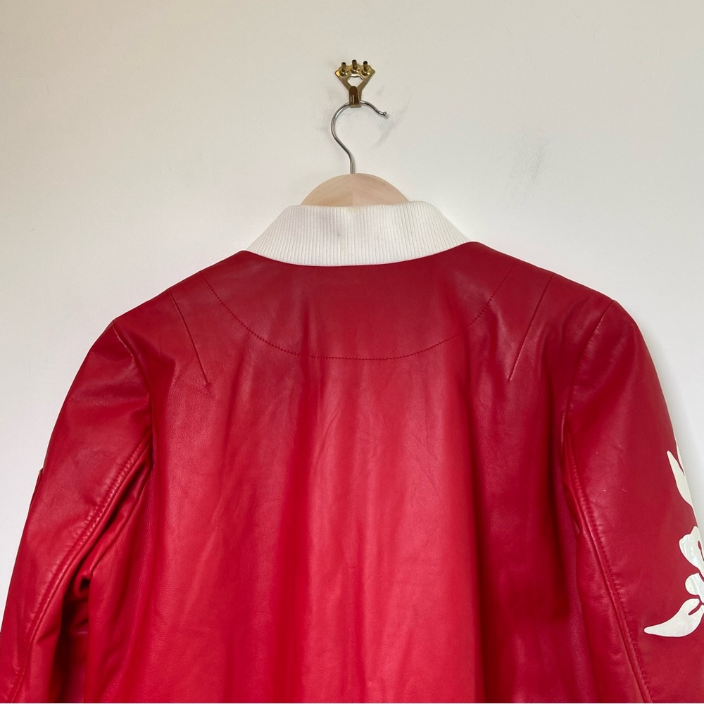FENDI Leather Bomber Applique Jacket - Picture 6 of 13